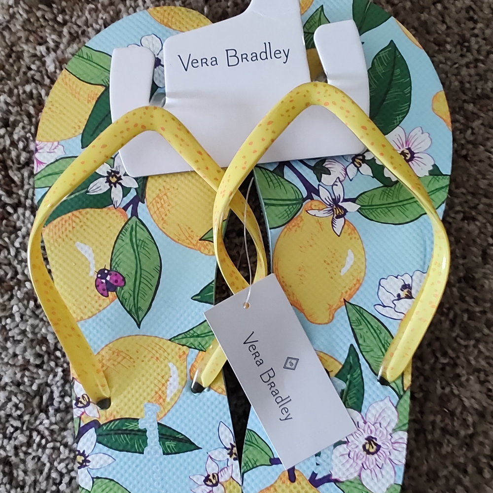 Vera Bradley Citrus Blossom Flip Flops